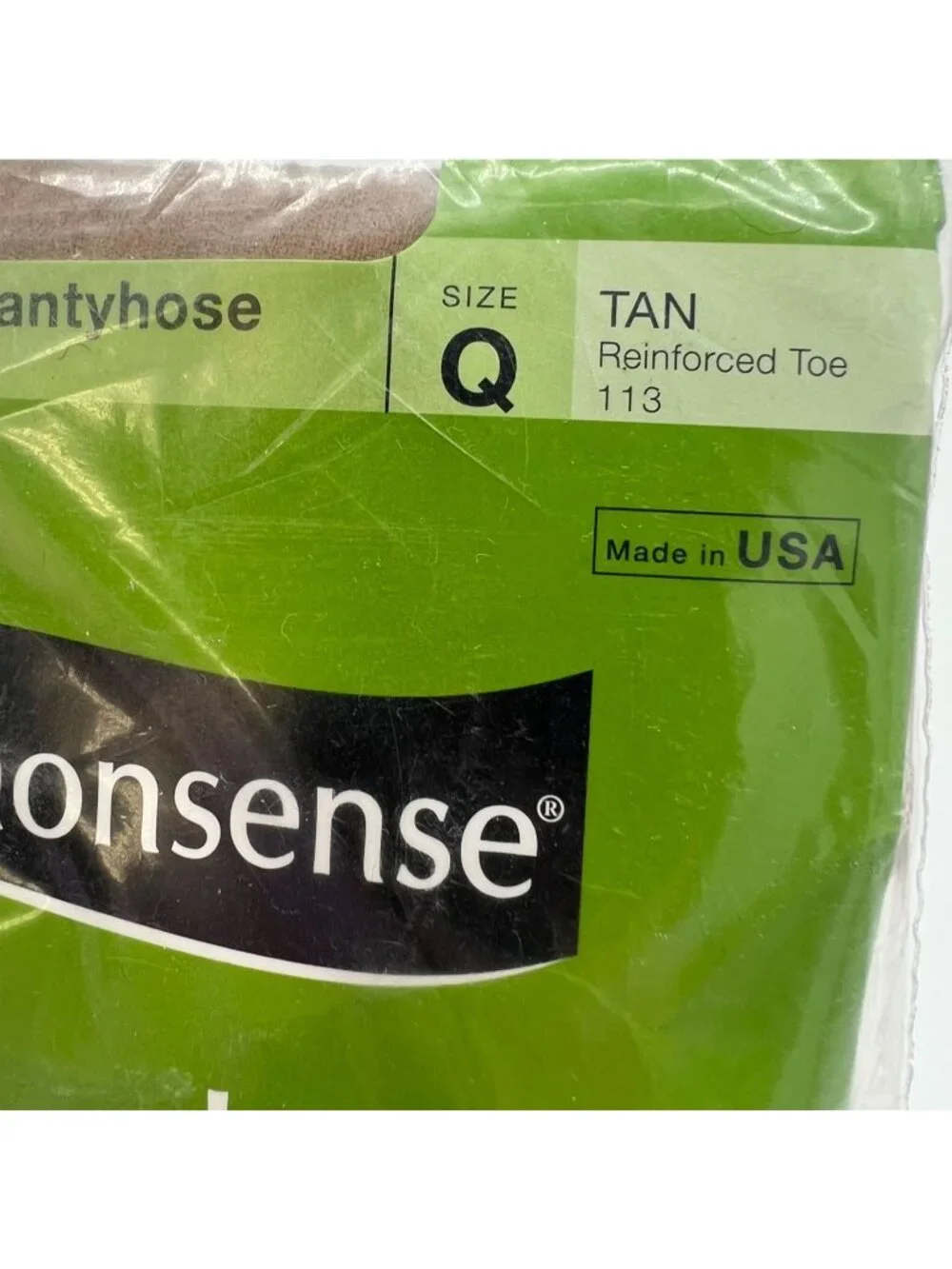 NEW No Nonsense Control Top Pantyhose Size Q Tan Reinforced Toe Lightweight